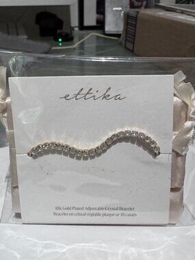 💛✨ Ettika 18K Gold-Plated Crystal Bracelet | New in Original Pouch ✨💛